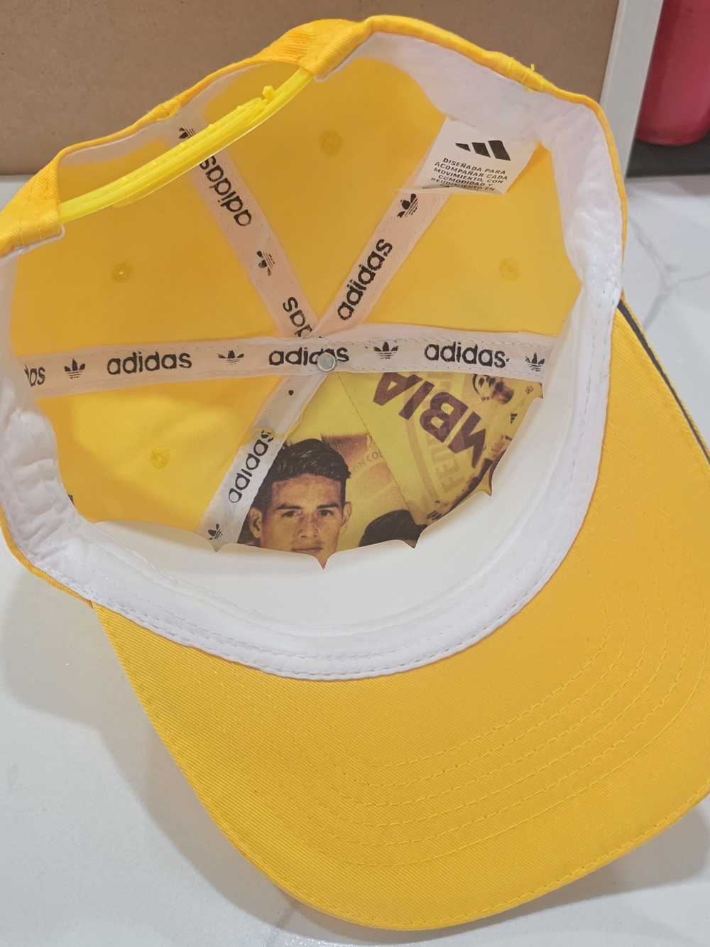 adidas Yellow Colombia Football Patch Cap - Picture 3 of 3